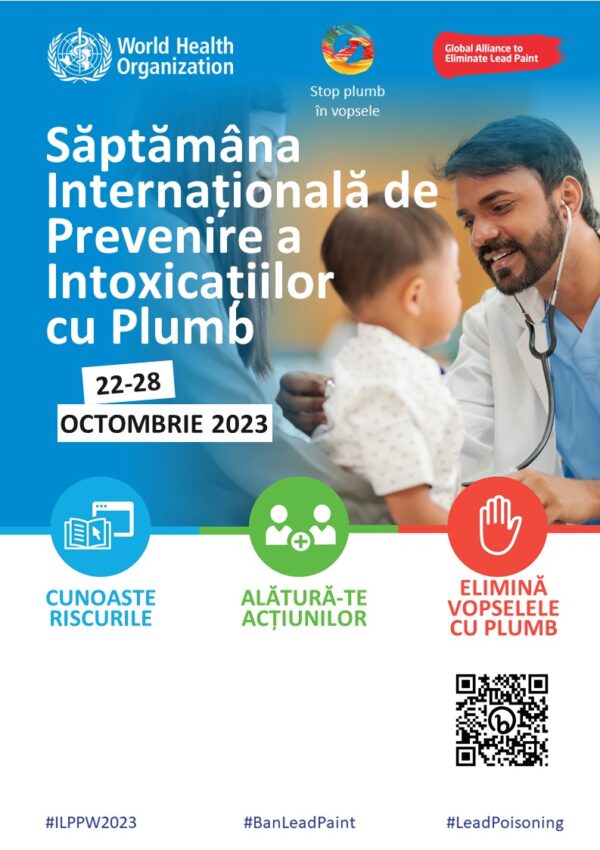 În perioada 22-28 octombrie, marcăm Săptămâna internațională de prevenire a intoxicațiilor cu plumb
