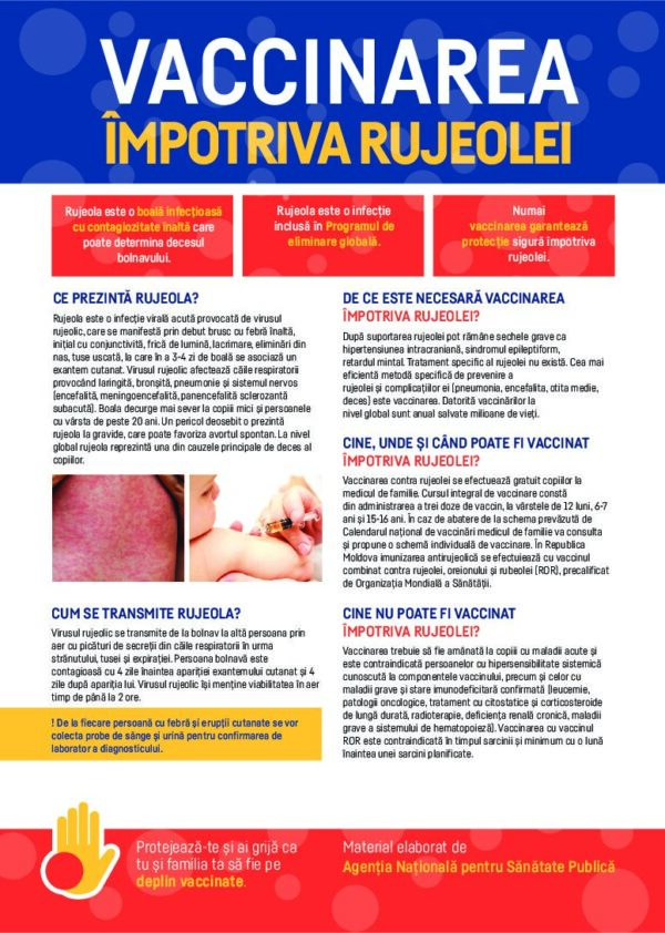 Informare privind situația epidemiologică prin rujeolă în Republica Moldova