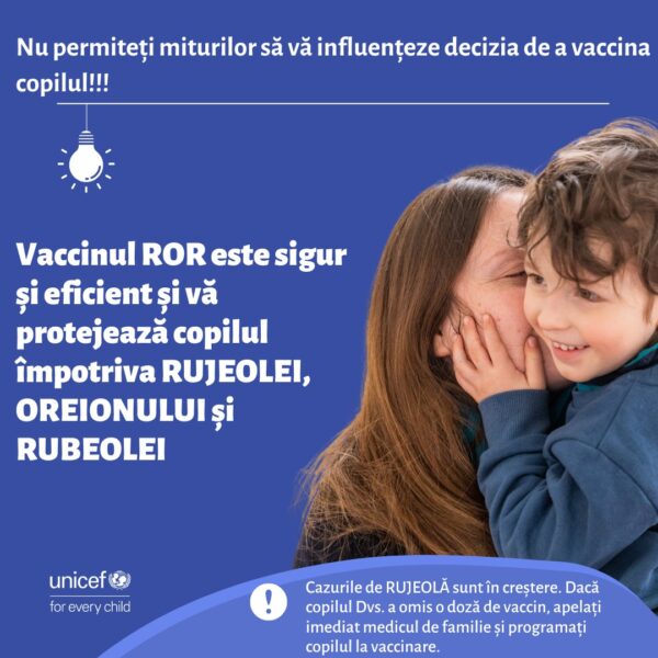 ANSP recomandă părinților să-și vaccineze copiii împotriva rujeolei pentru a-i proteja de îmbolnăviri